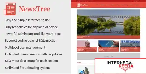 NewsTree - Magazine and News Portal Website CMS 69835