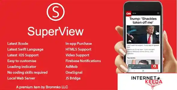 SuperView - WebView App for iOS with Push Notification, AdMob, In-app Purchase v2.1.0 69700