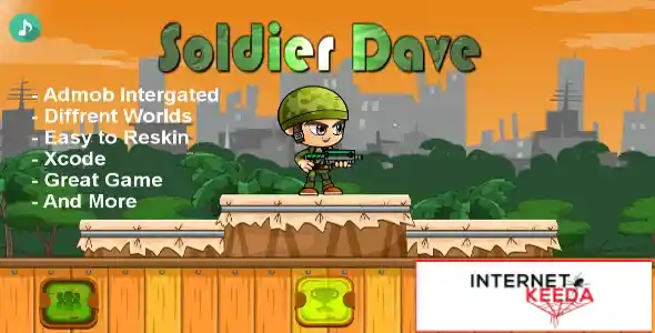 Soldier Dave - iOS - Android - iAP + ADMOB + Leaderboards + Buildbox 2.0 69714