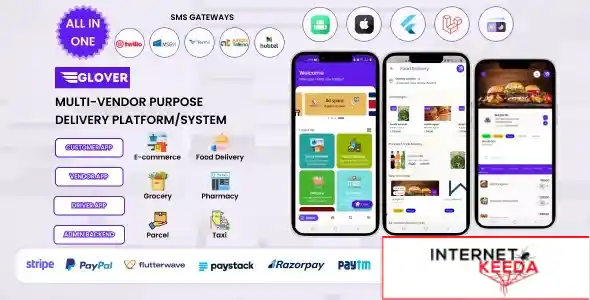 Glover – Grocery, Food, Pharmacy Courier & Service Provider + Backend + Driver & Vendor app v1.5.1 6