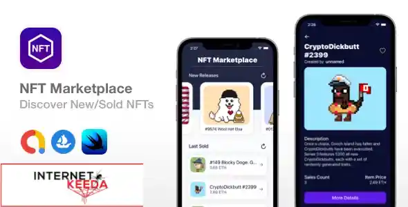 NFT Marketplace - SwiftUI + Widget  Discover New NFTs  iOS v1.0 70128