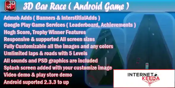 3D Car Race + Leaderboard + Achievement + Admob 69586