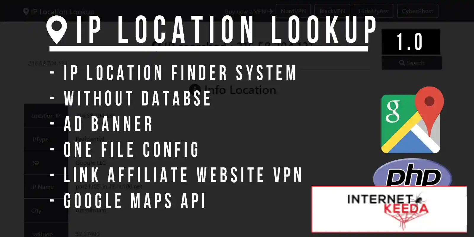 IP Location Lookup PHP Script v1.1 70199