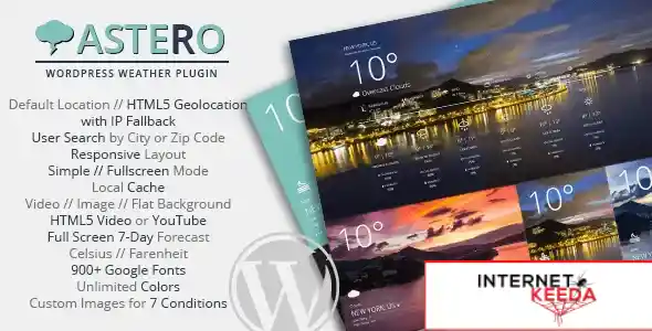 Astero WordPress Weather Plugin v1.3.1 69490