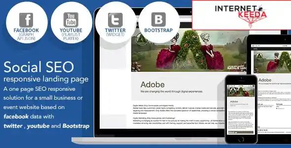 Social SEO responsive landing page facebook 68989