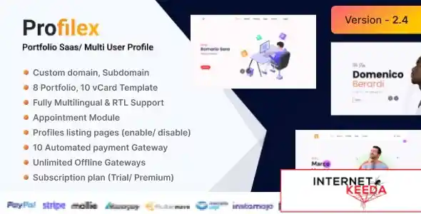 Profilex - Portfolio Builder SAAS Multi-User Profile (Multitenancy) v2.2 70033