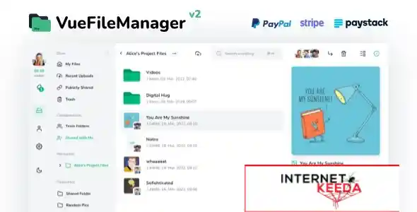 Vue File Manager - Store, Share & Get Files Instantly - Private Cloud Build on Vue & Laravel v2.0.2 