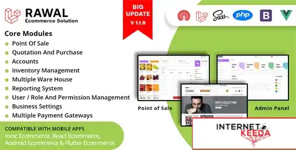 Rawal – All in One Laravel Ecommerce Solution with POS for Single & Multiple Location Business Brand