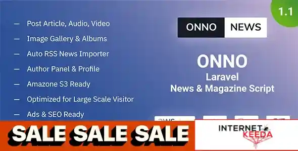 ONNO - Laravel News & Magazine Script v1.4.2 70341