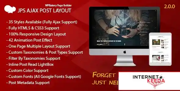 JPS Ajax Post Layout - Addon For WPBakery Page Builder v2.0.0 70381