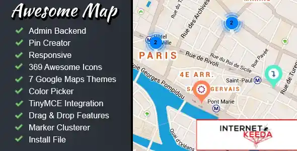 Awesome Map - Fully Customizable Markers Map 68984