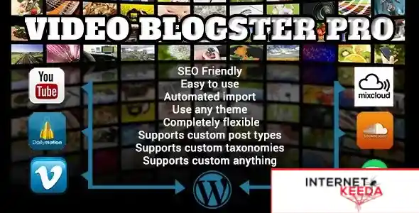 Video Blogster Pro - import YouTube videos to WordPress. Also DailyMotion, Spotify, Vimeo, more v4.8