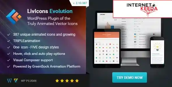 LivIcons Evolution for WordPress - The Next Generation of the Truly Animated Vector Icons v2.10.387 