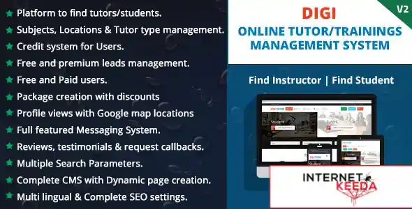 Digi Online TutorTrainings Management System 69073