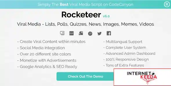 Rocketeer - Viral Media Content, Quizzes and Polls 69043