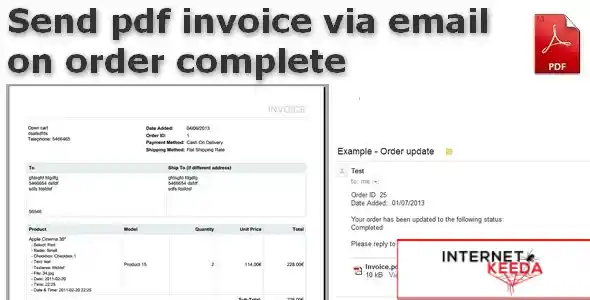 Opencart Send pdf invoice via email on order Complete 69046