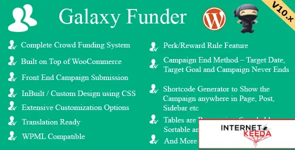 Galaxy Funder - WooCommerce Crowdfunding System v8.8 69418