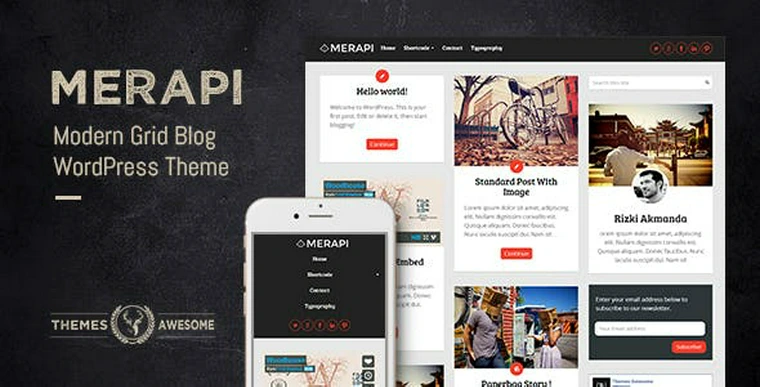 Merapi v1.6 - Modern Grid Blog Theme30678