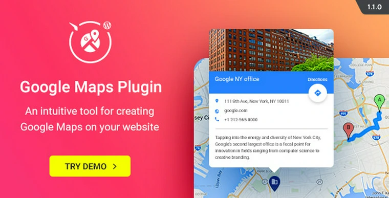 WP Google Maps v1.1.0 - Map Plugin for WordPress23015