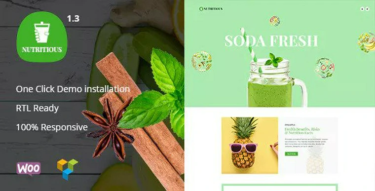 Nutritious v1.3 - Organic food Drink WooCommerce Theme29213