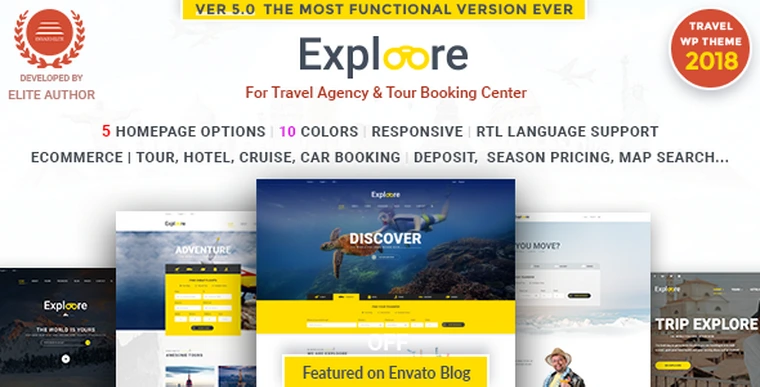 EXPLOORE v5.0 - Tour Booking Travel WordPress Theme25596