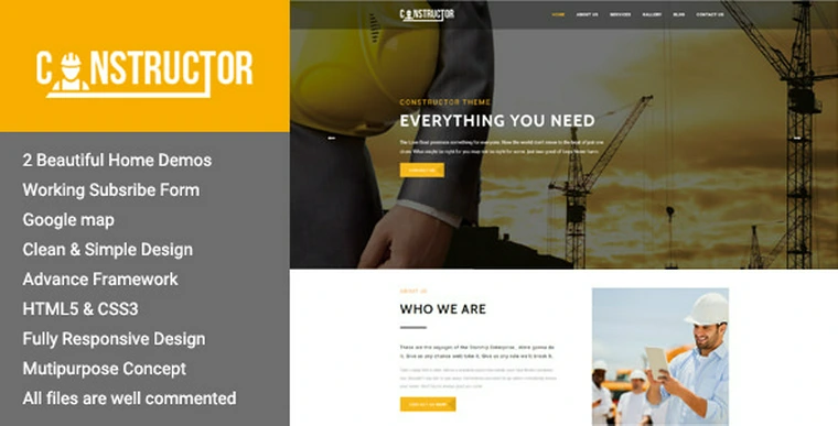 Constructor v1.1 - Premium Construction WordPress Theme24026