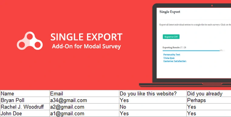 Single Export v1.0.2 - Modal Survey Add-on27540