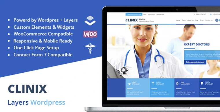 Clinix Medical v1.2.1 - Layers Woocommerce WordPress Theme23906