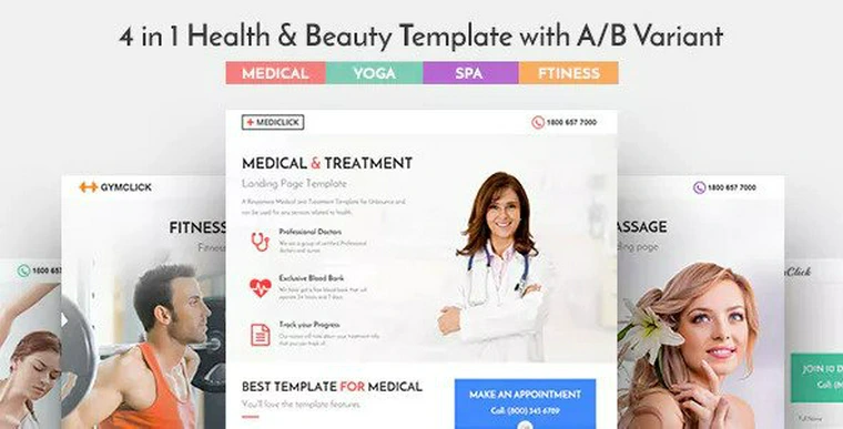 Mediclick v1.0.1 - Medical Landing Page WordPress Theme29514