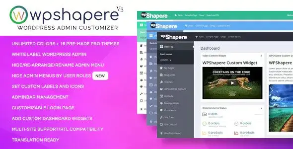 WPShapere v6.1.0 - Wordpress Admin Theme36425