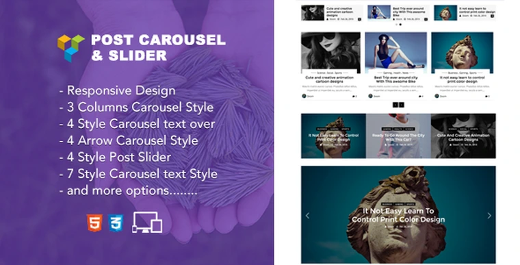 Jellywp post carousel slider Visual Composer Addons23040