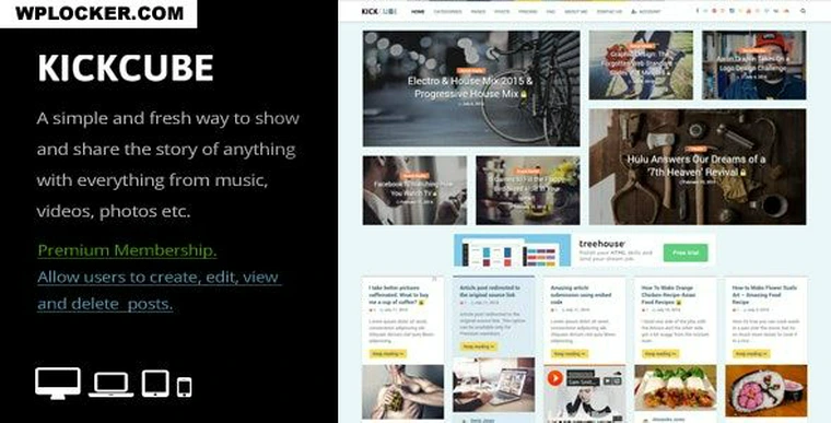 KICKCUBE v3.2 - Membership & User Content Sharing Theme42631