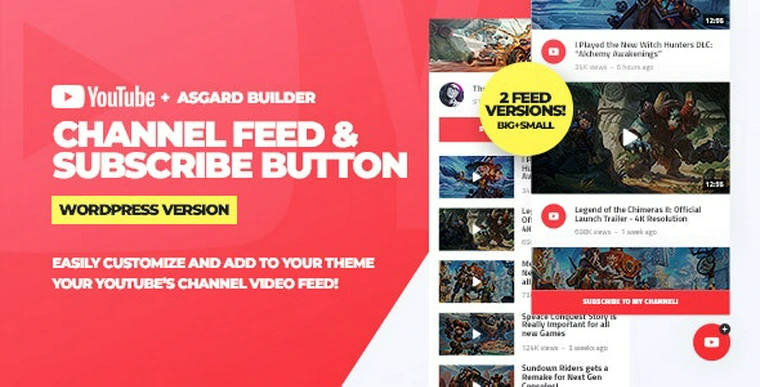 Youtube Channel Feeds and Subscribe Box v1.0.0 - WordPress Plugin36299