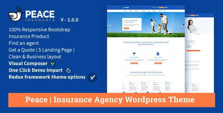 Peace v2.5.5 - Insurance Agency WordPress Theme28741