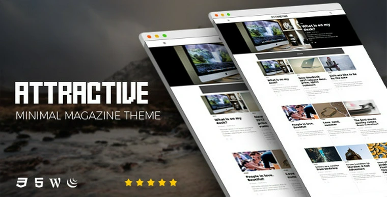 Attractive v1.0 - Minimalist Magazine WordPress Theme27682