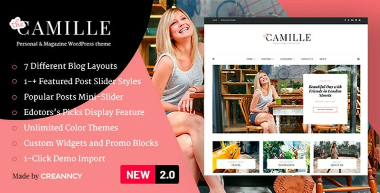 Camille v2.0.1 - Personal & Magazine WordPress Theme37661