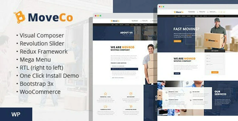 MoveCo v1.4 - Logistics, Moving Company WordPress Theme30908