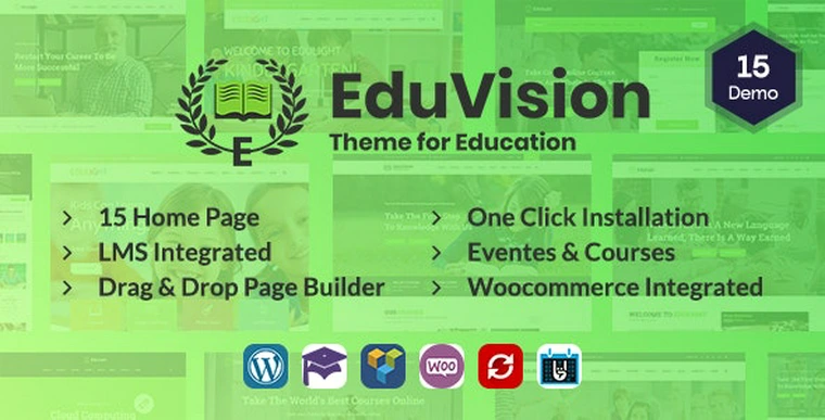 Eduvision v1.0 - Online Course Multipurpose Education WordPress Theme34319