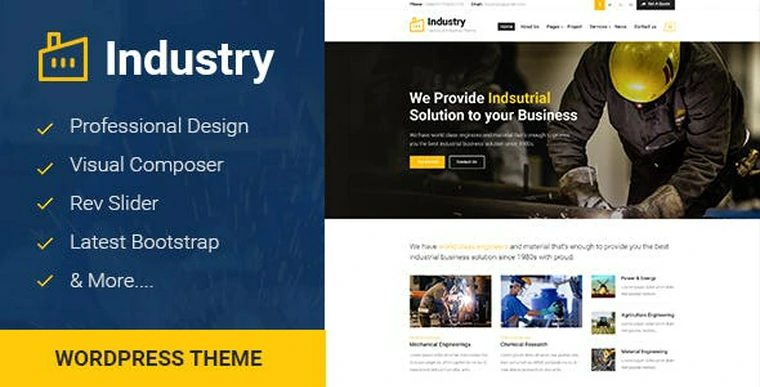 Industry v1.0 - Factory & Industrial Business WordPress Theme30873