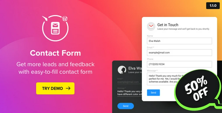 WP Contact Us Form v1.1.0 - WordPress Contact Form Plugin24040