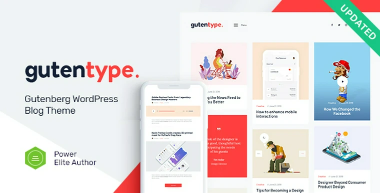 Gutentype v1.8.2 - 100% Gutenberg WordPress Theme32573