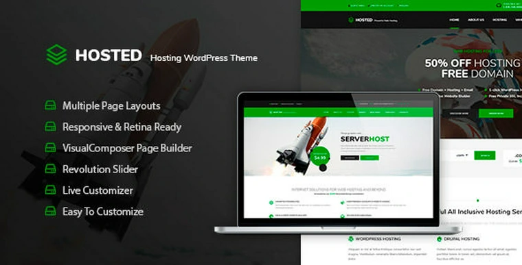 Hosted v1.0.2 - WordPress Hosting Theme + WHMCS27096