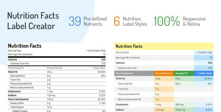 Nutrition Facts Label Creator v1.4.047424