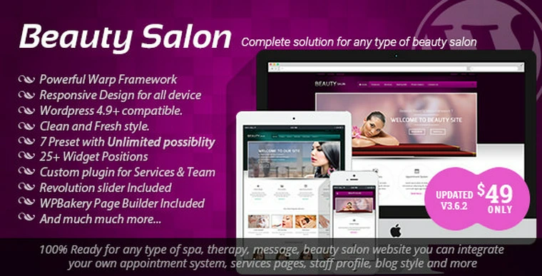 Beauty Salon v3.6.2 - Responsive WordPress Template23302