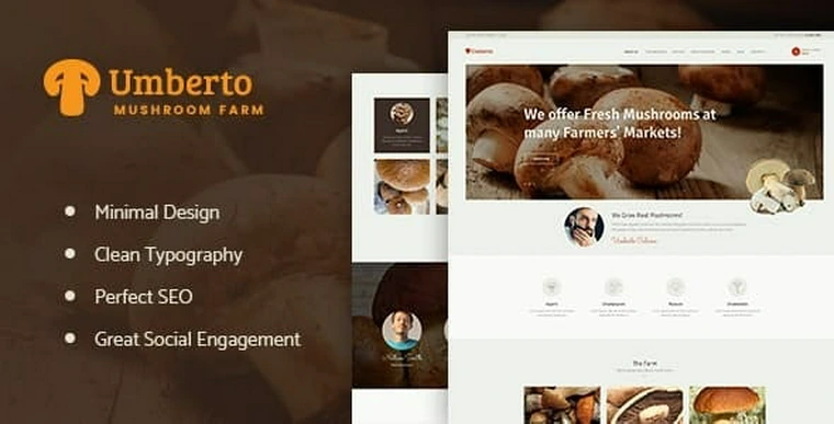 Umberto v1.1 - Mushroom Farm & Organic Products Store WordPress Theme34209