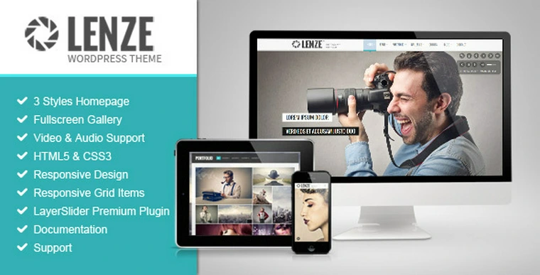 Lenze v2.1 - Portfolio Photography WordPress Theme25332