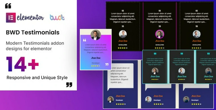 BWD Testimonials addons for elementor v1.045202