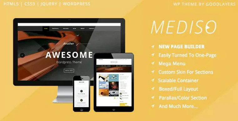 Mediso v1.3.7 - Corporate / One-Page / Blogging WP Theme46629