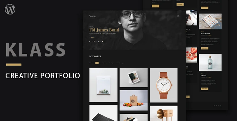 Klass v1.0 - Dark Minimal Portfolio WordPress Theme23297