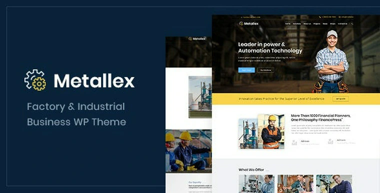 Metallex v1.0 - Industrial And Engineering WordPress Theme34376